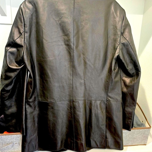 Rare New Unused Hi-End Couture ARMANI COLLEZIONI Napa Blk Lamb Skin Leather 42 - Picture 8 of 16